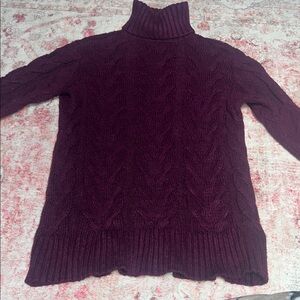St. John's Bay Rich Plum Turtleneck Sweater